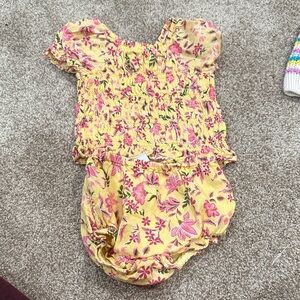 Old Navy Yellow and Pink Floral Romper